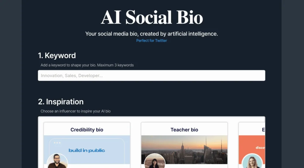 AI Social Bio - Ai Byte